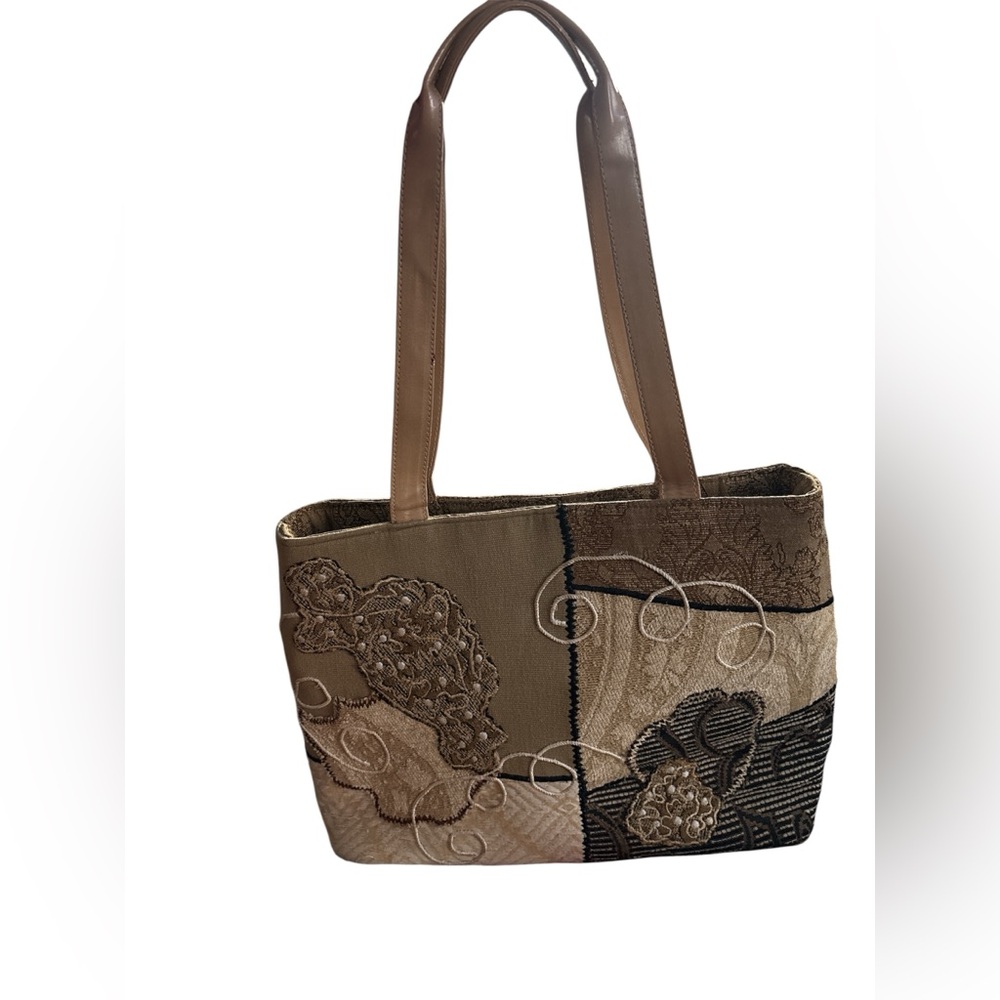 Alex Kim Vintage Patchwork Tote Bag - Brown and Tan